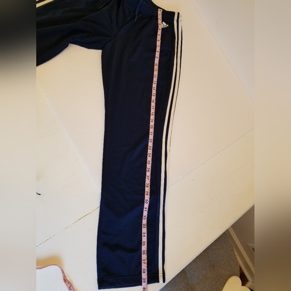 Adidas Men's Tricot Three Stripes Track Pants Size Large Navy - Picture 11 of 14